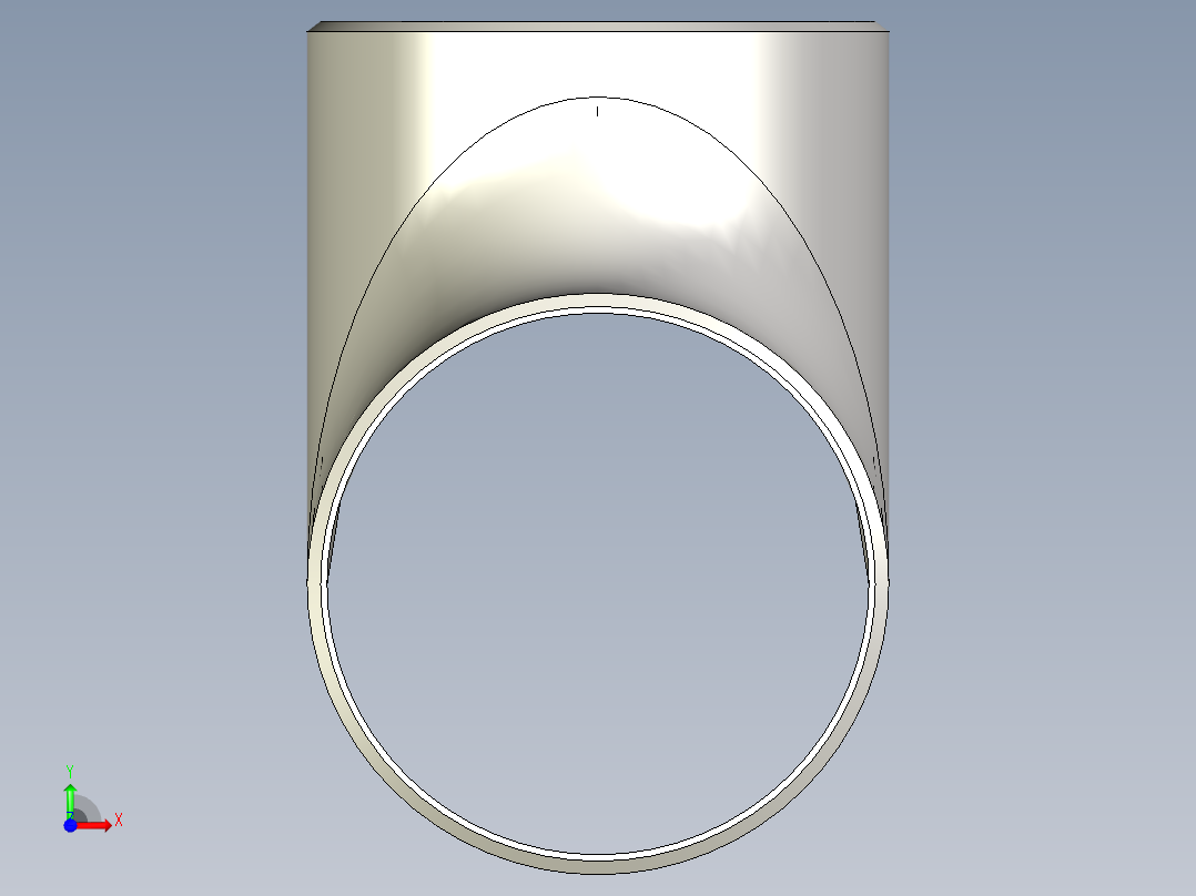 B3004547-3寸等径三通管前视图