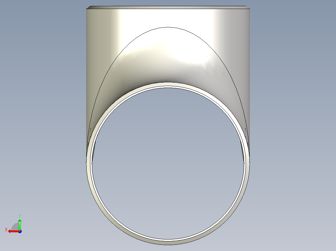 B3004547-3寸等径三通管后视图