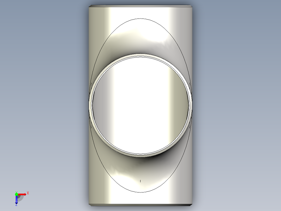 B3004547-3寸等径三通管俯视图