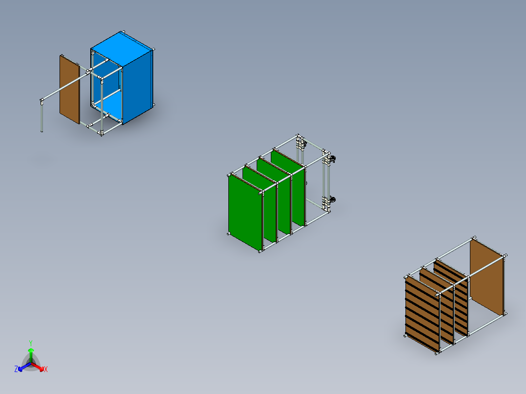 电脑桌正等轴测图