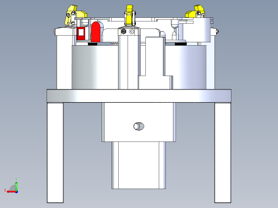 链接环壳体液压夹具后视图