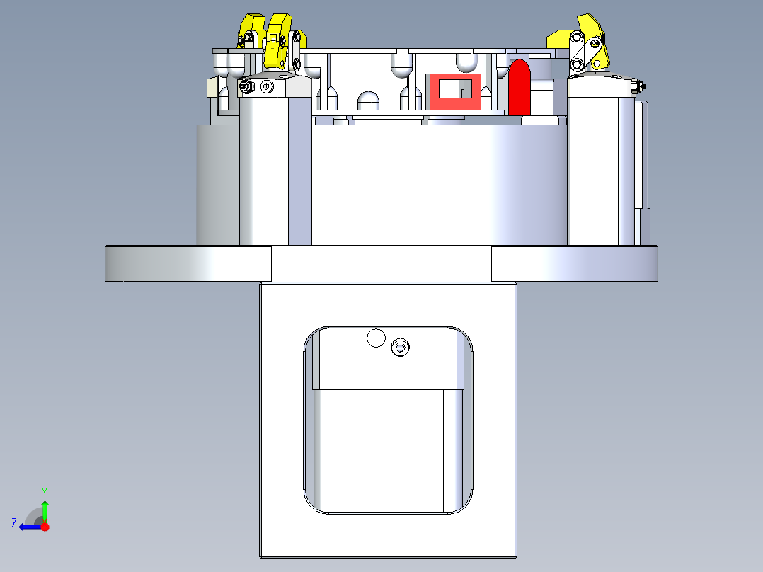 链接环壳体液压夹具右视图