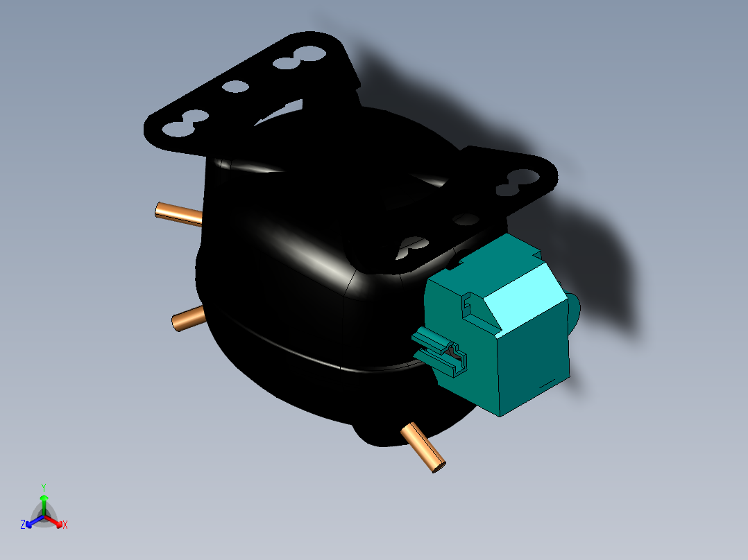 压缩机EMBRACO EMIS 20HHR主视图