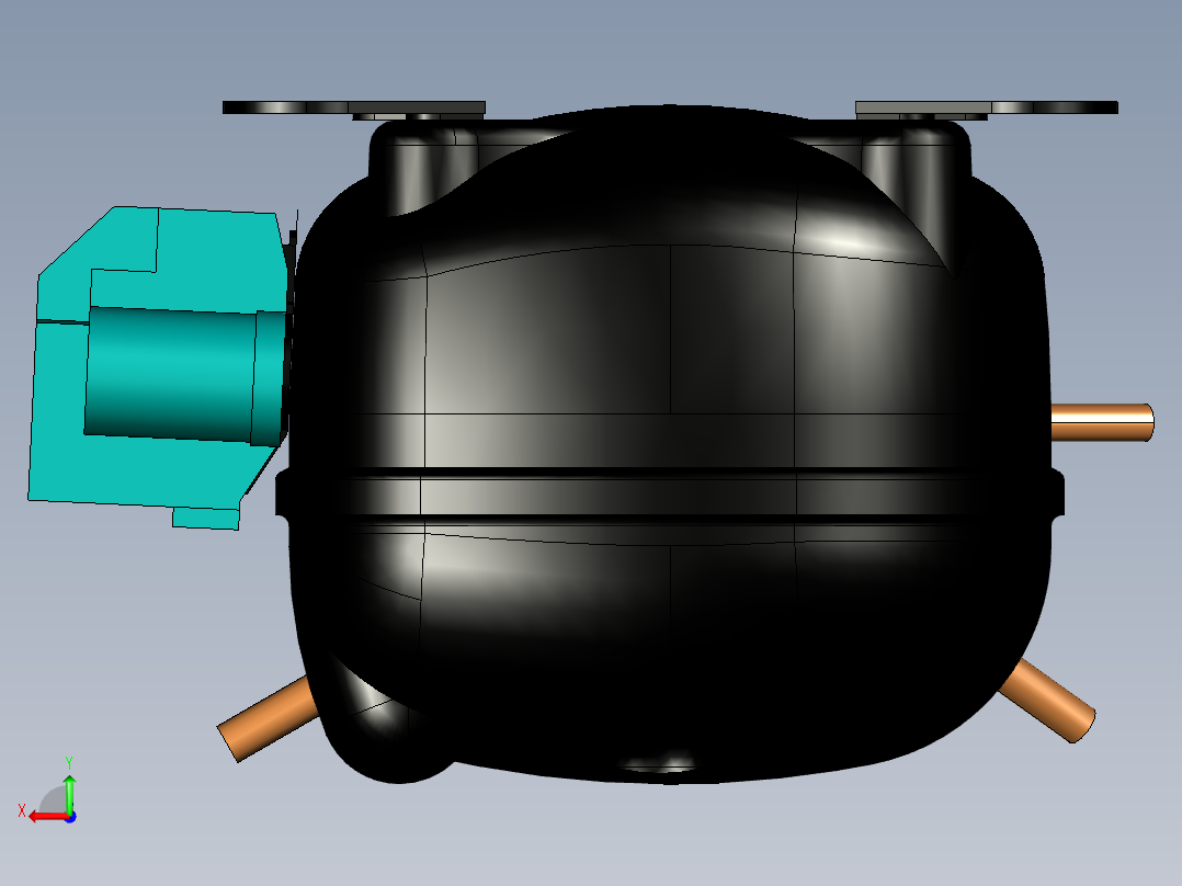 压缩机EMBRACO EMIS 20HHR后视图