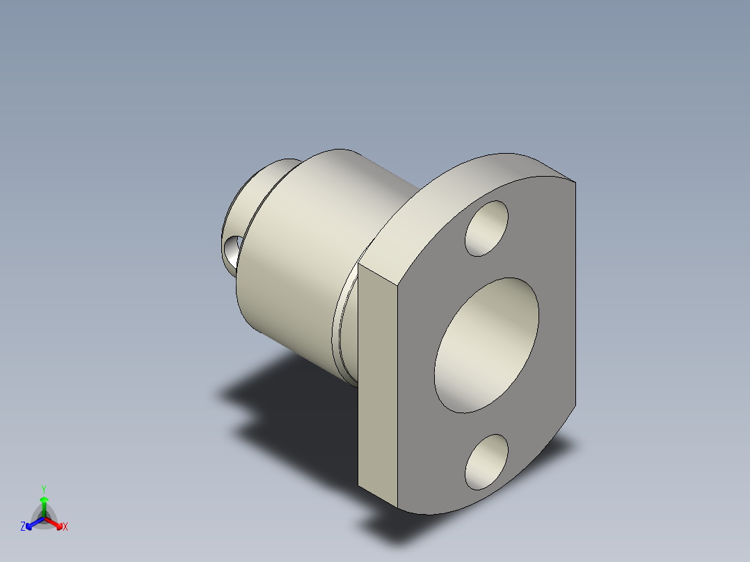 螺纹法兰正等轴测图