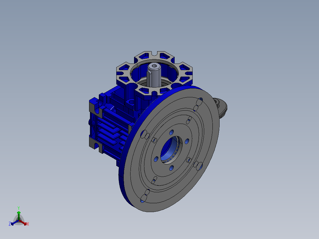 科米MK30型减速机正等轴测图