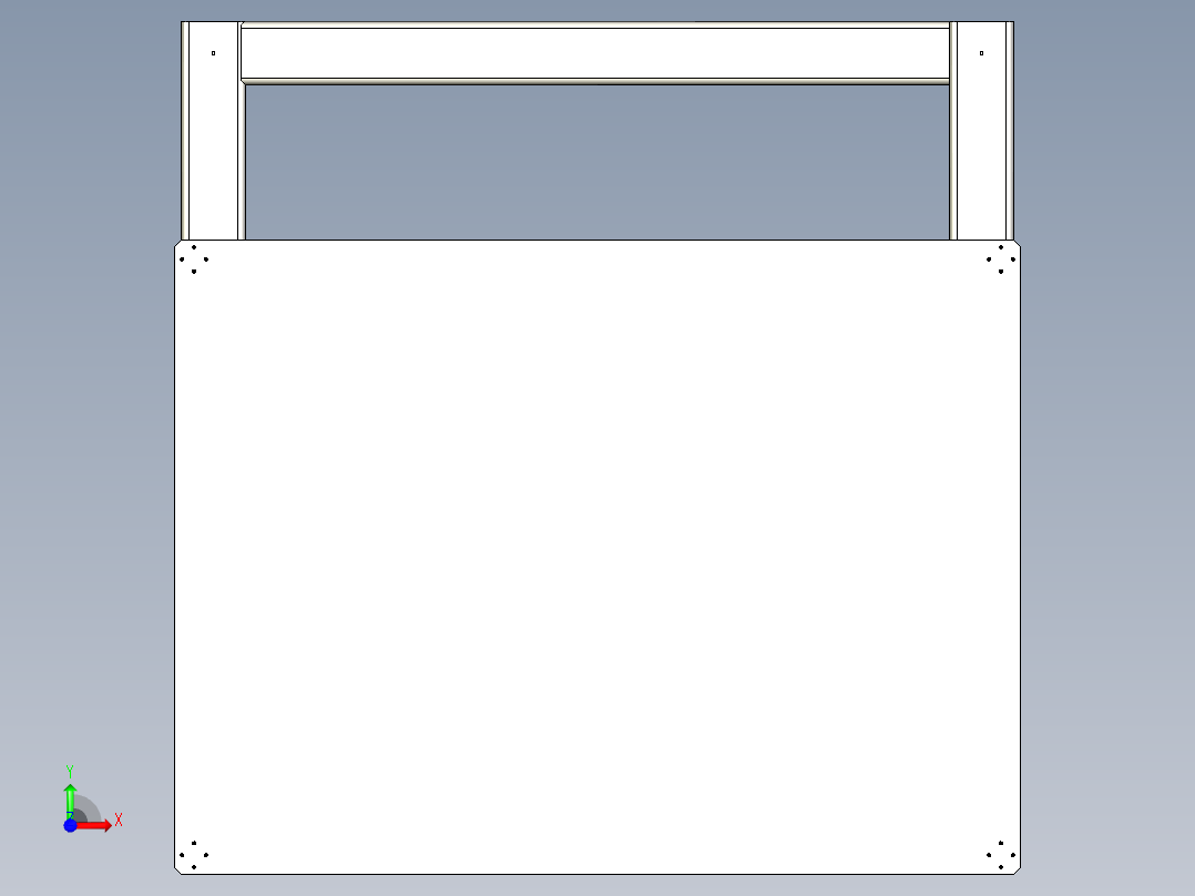 90x90 焊件底座前视图
