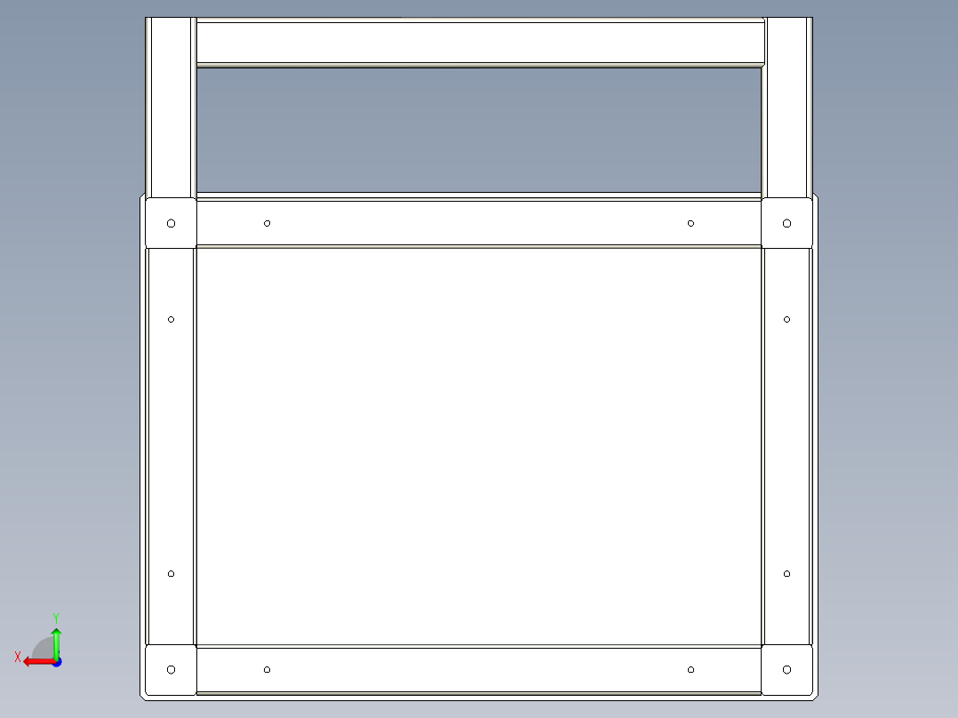 90x90 焊件底座后视图