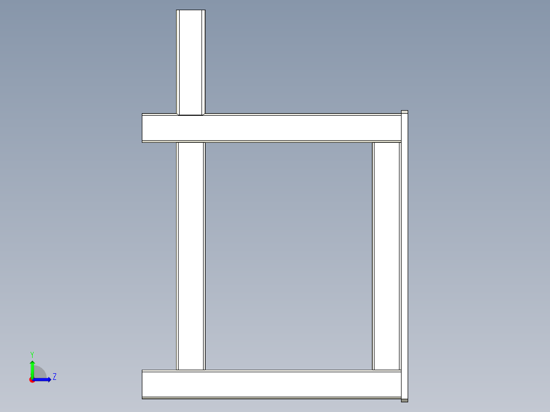 90x90 焊件底座左视图