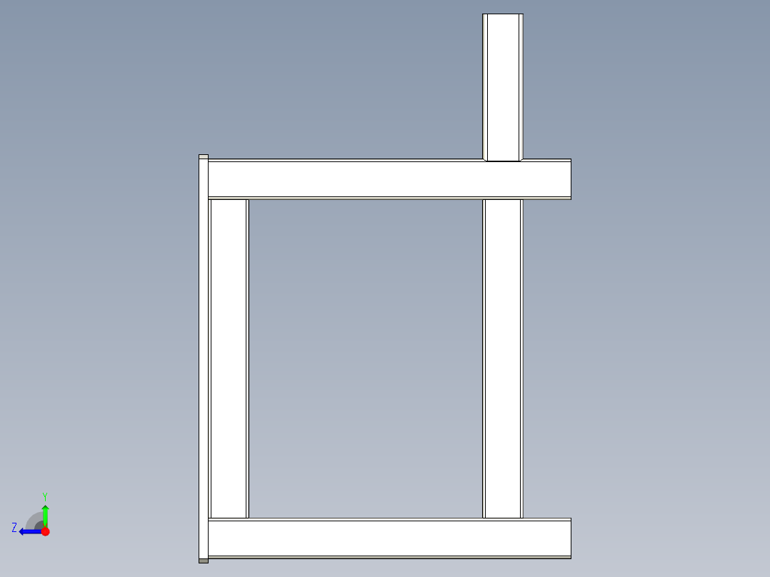 90x90 焊件底座右视图