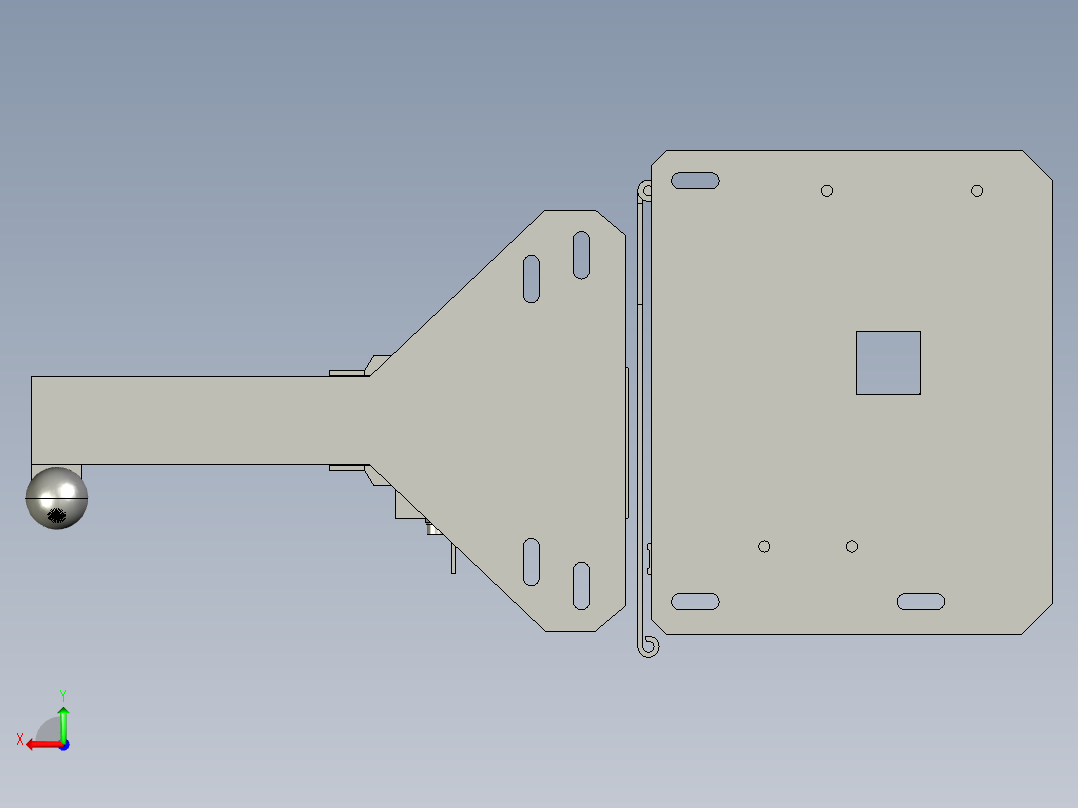门锁装配后视图