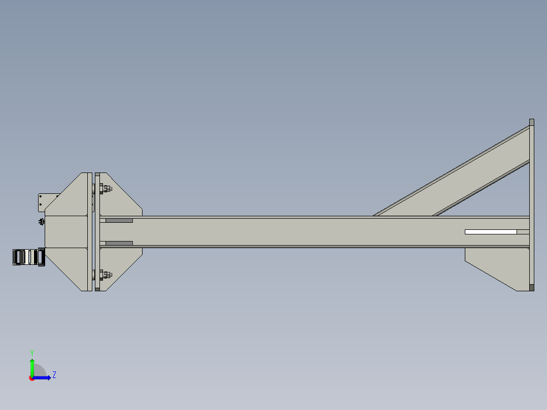 WRT-E01-11电池搬运桁架组件左视图