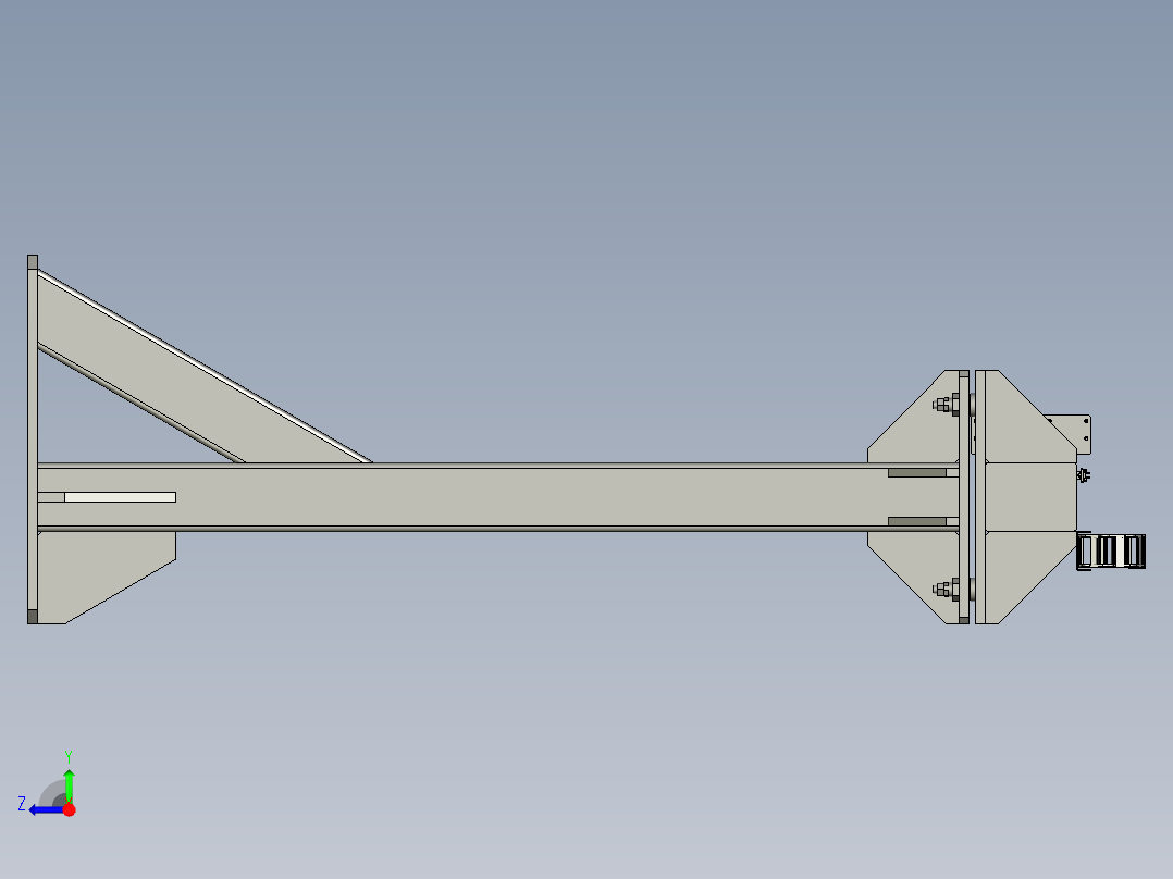 WRT-E01-11电池搬运桁架组件右视图