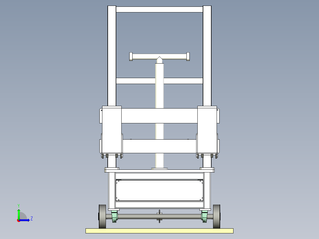 非标自动化智能重型叉车设计左视图