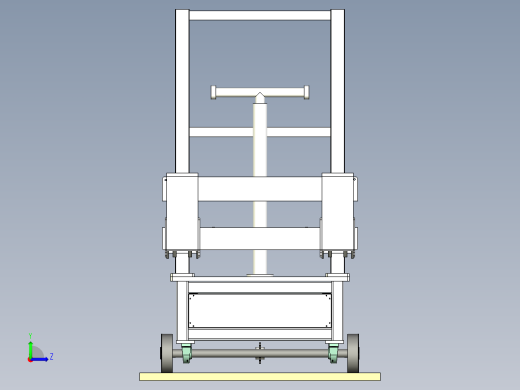 非标自动化智能重型叉车设计左视缩略图