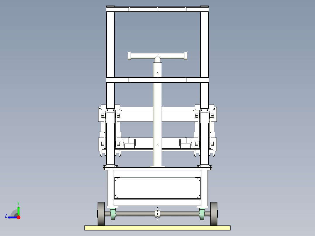 非标自动化智能重型叉车设计右视图
