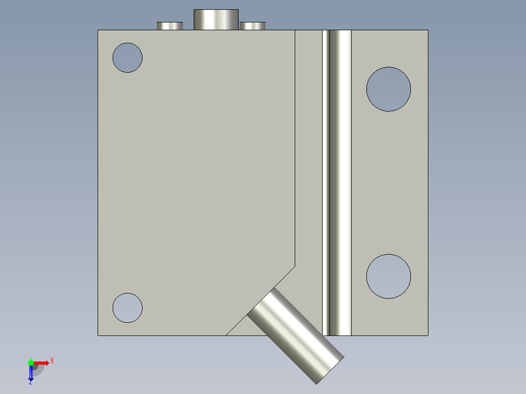 垫板阻挡俯视图