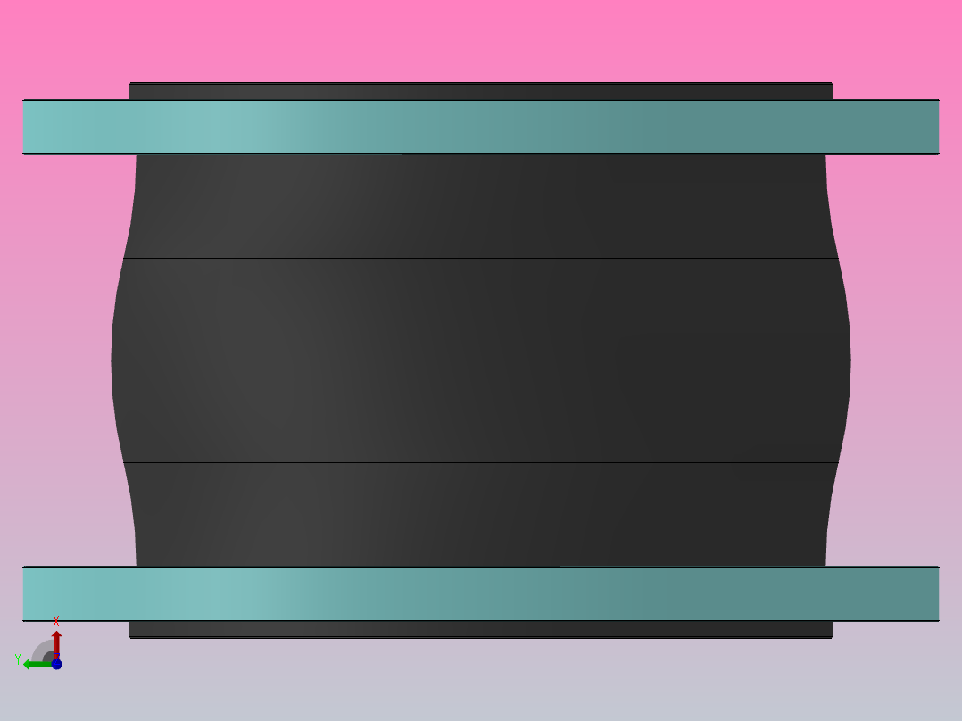 KXT型可曲挠橡胶接头[KXT-DN250]左视图