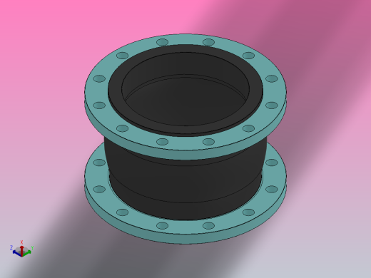 KXT型可曲挠橡胶接头[KXT-DN250]正等轴测缩略图