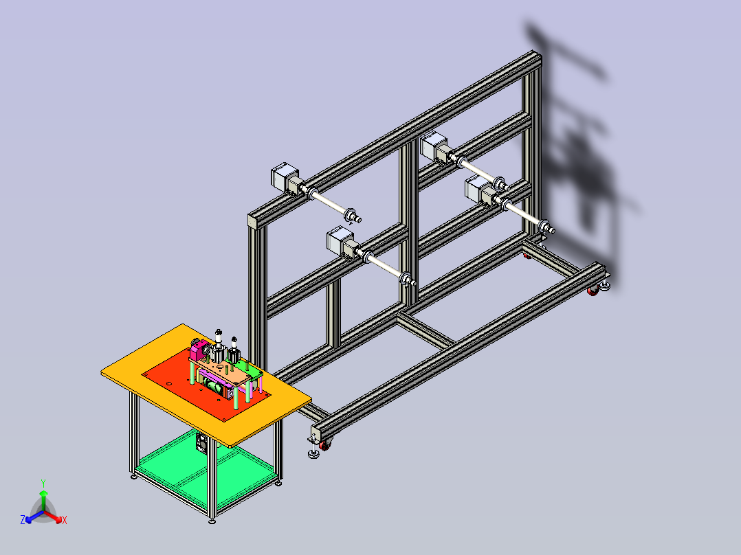 N95刀模一体打片机设备3D图主视图