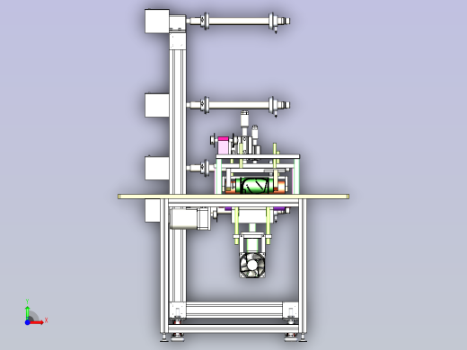 N95刀模一体打片机设备3D图前视缩略图