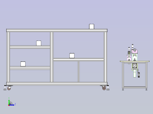 N95刀模一体打片机设备3D图左视缩略图