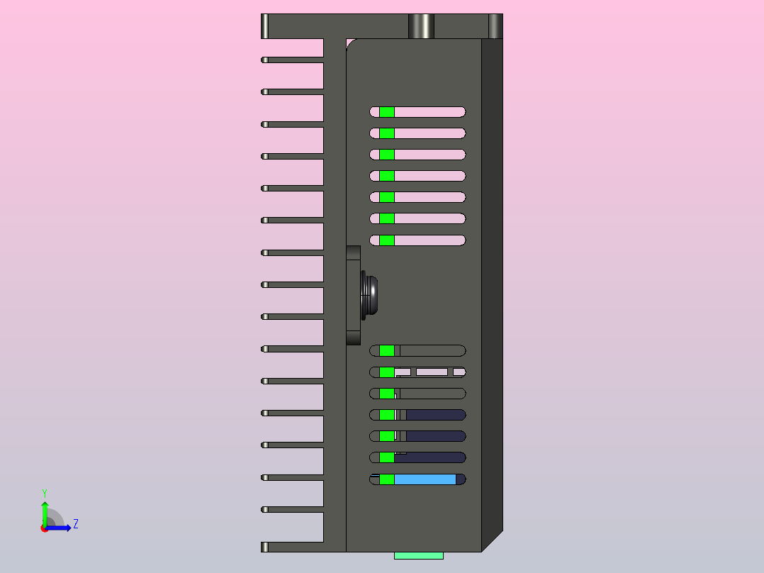 数字步进电机与驱动器DM556-3D图左视图