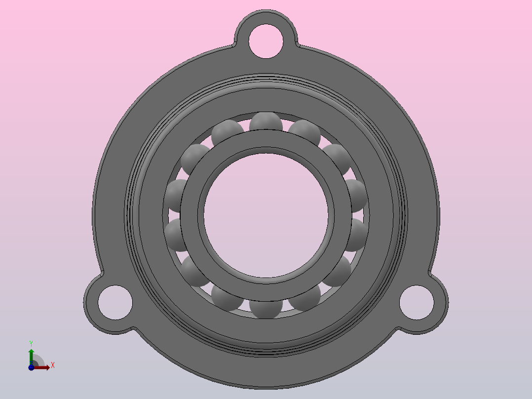 DACF型外圈带凸缘的双列角接触球轴承轮毂轴承单元 （内圈旋转）_DACF 38106516前视图