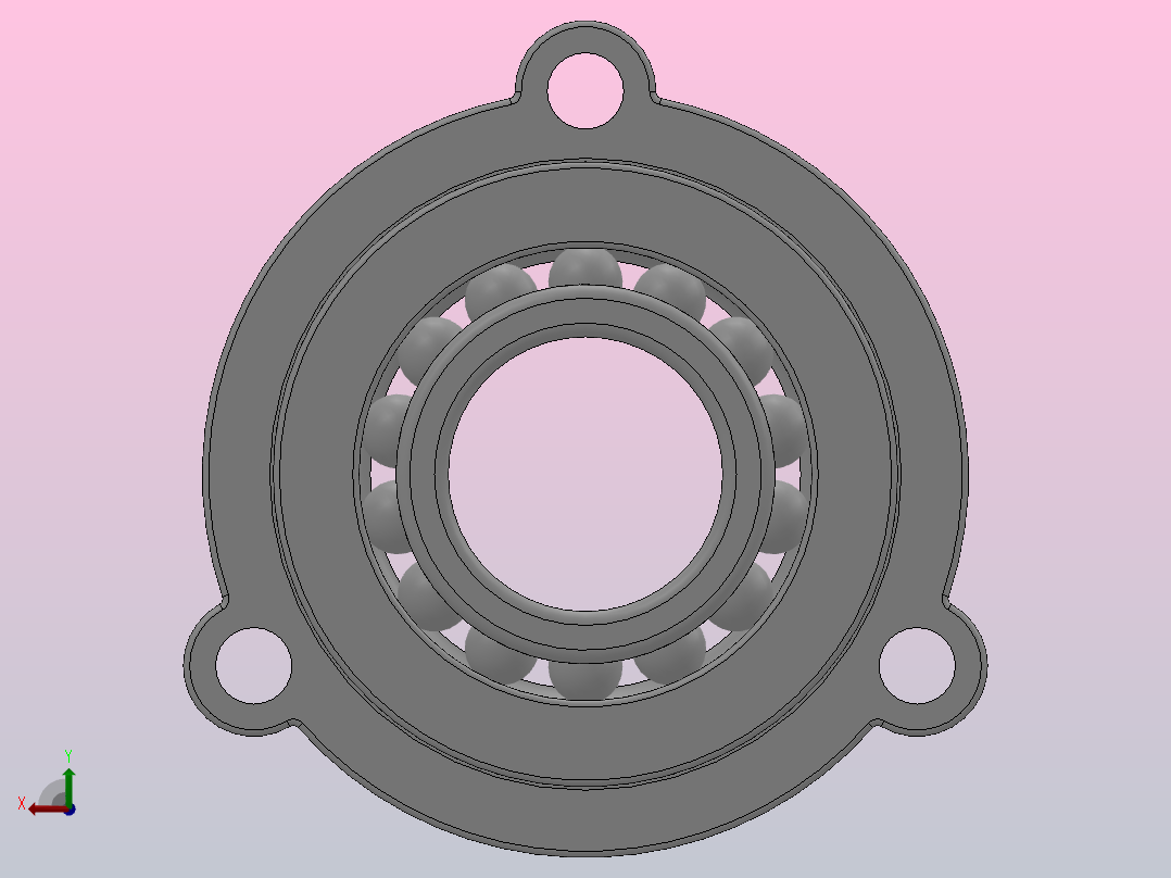 DACF型外圈带凸缘的双列角接触球轴承轮毂轴承单元 （内圈旋转）_DACF 38106516后视图