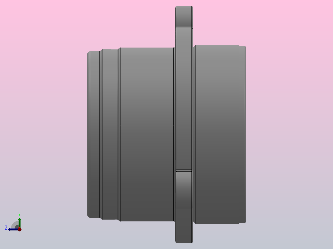 DACF型外圈带凸缘的双列角接触球轴承轮毂轴承单元 （内圈旋转）_DACF 38106516右视图