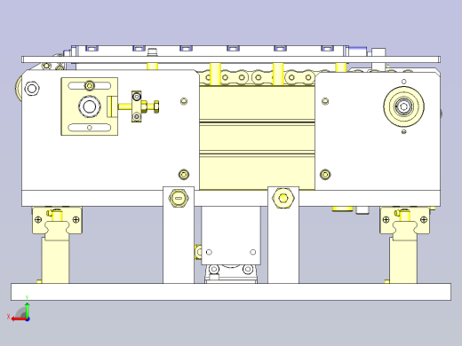 一款平行（相同方向）输送机转移装置3D图纸后视缩略图