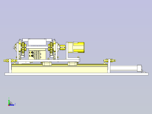 一款平行（相同方向）输送机转移装置3D图纸左视缩略图