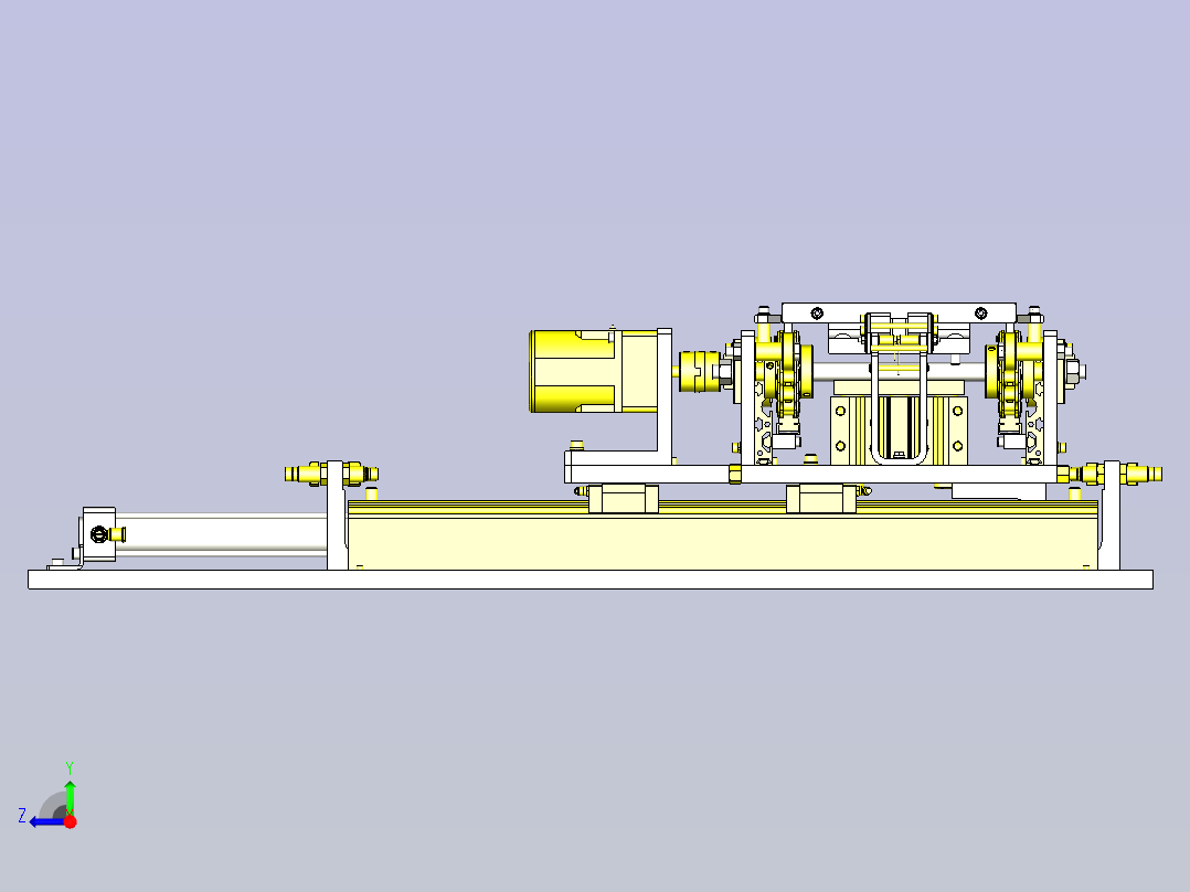 一款平行（相同方向）输送机转移装置3D图纸右视图