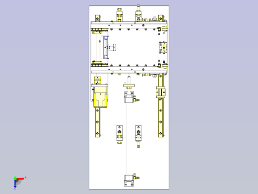 一款平行（相同方向）输送机转移装置3D图纸俯视缩略图