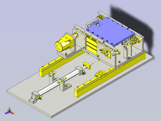 一款平行（相同方向）输送机转移装置3D图纸正等轴测缩略图