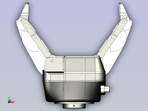 一款自适应机器人手爪3D模型前视缩略图