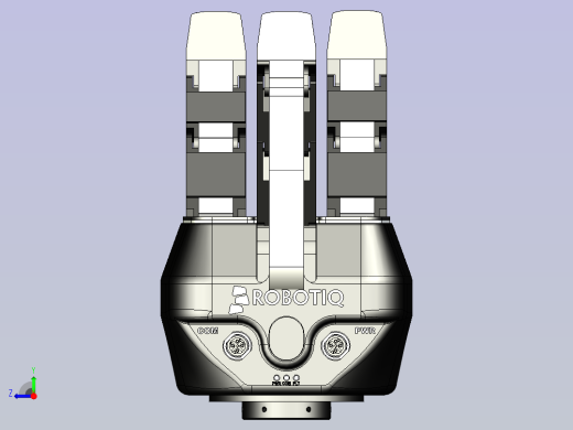 一款自适应机器人手爪3D模型右视缩略图