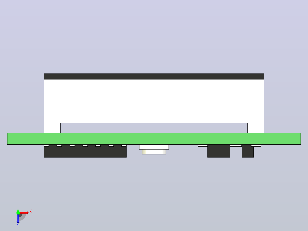 电压计 LED 显示屏俯视图