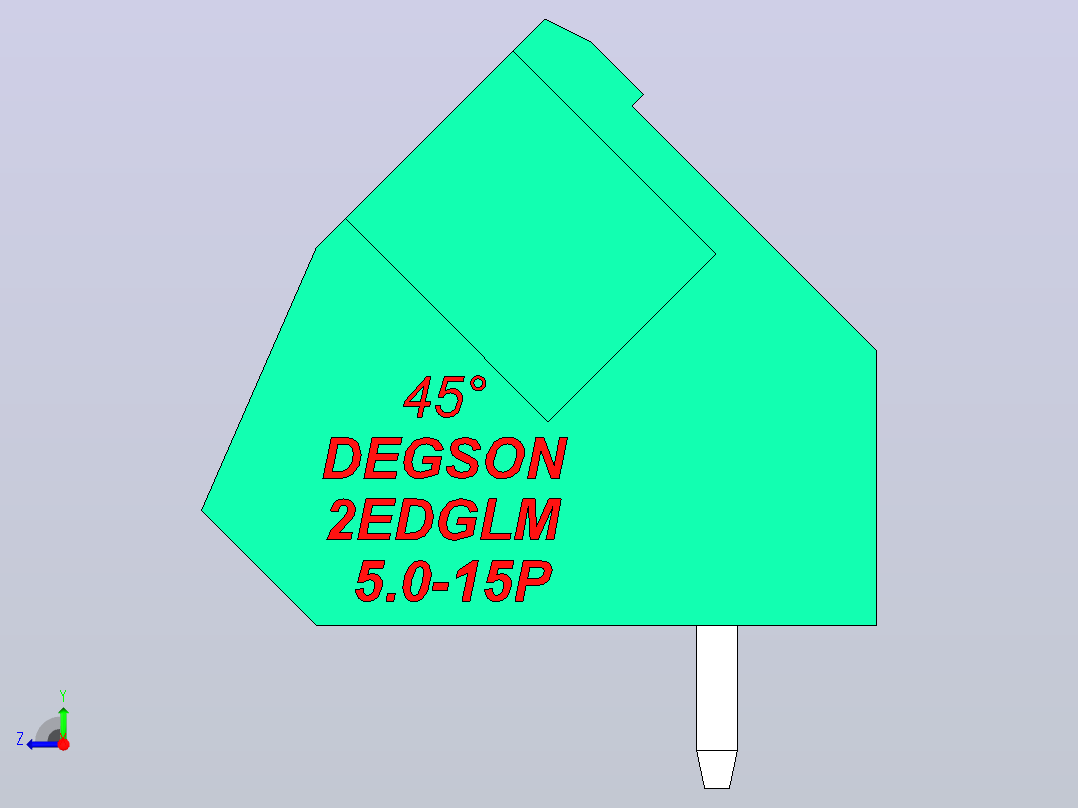 端子2EDGLM-5.0-15P-14-00AH右视图