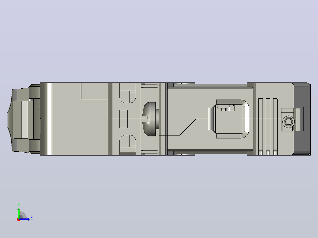 NB1-63H 1P小型断路器三维模型202010左视图