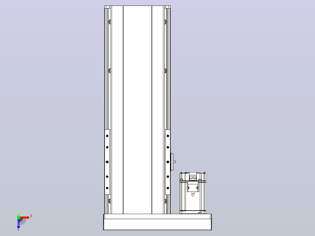 日规模组半封闭丝杆TPA-HNR-202D-2510C-L300-MR-C-P75-N3俯视图