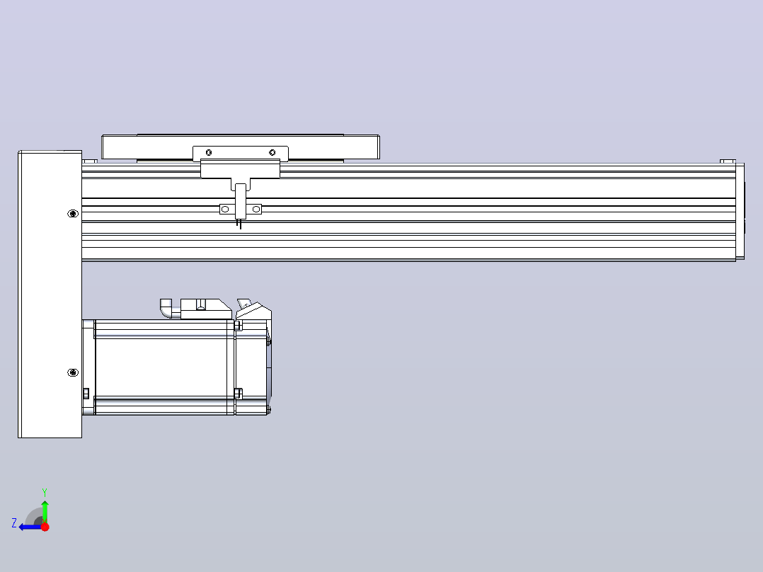 滚珠丝杠直线轴带导轨全封闭TPA-HCR-120D-1610C-L200-MP-C-P20-N3右视图