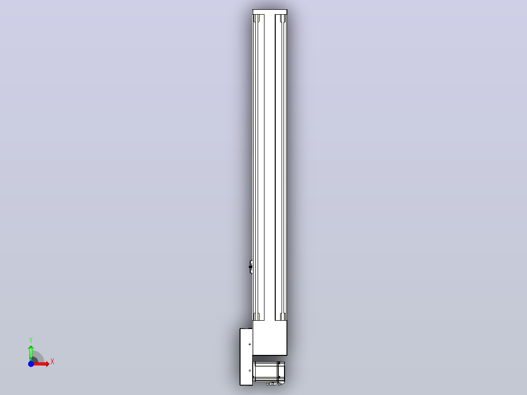 伺服电机集成皮带传动直线执行器TPA-OCB-140-256-L650-MR-P75-N3前视图