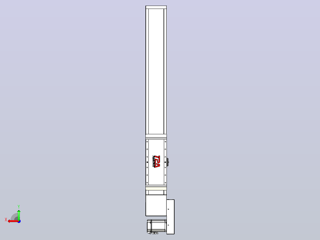 伺服电机集成皮带传动直线执行器TPA-OCB-140-256-L650-MR-P75-N3后视图