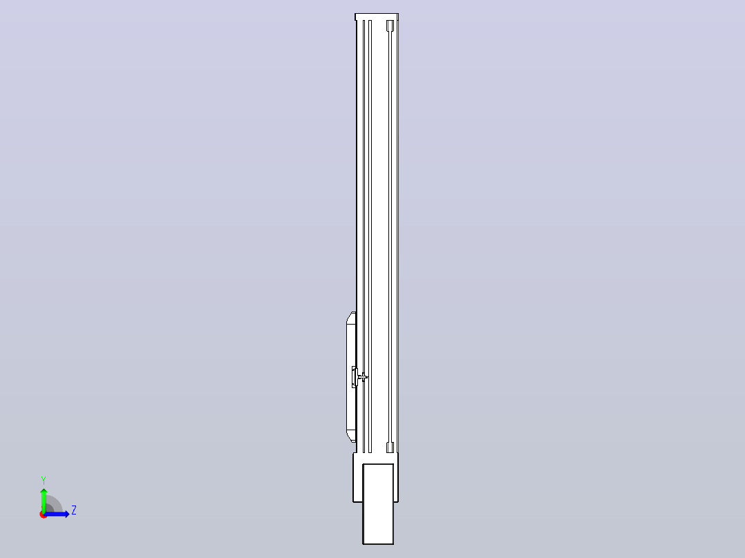 伺服电机集成皮带传动直线执行器TPA-OCB-140-256-L650-MR-P75-N3左视图