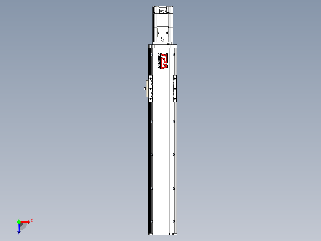 日规模组半封闭丝杆TPA-HNR-85D-1610C-L350-M-C-P20-N3俯视图