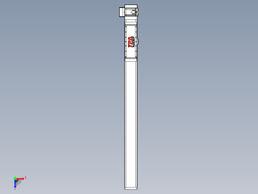 伺服电机集成皮带传动直线执行器TPA-OCB-120-224-L1050-RU-P75-N3俯视缩略图