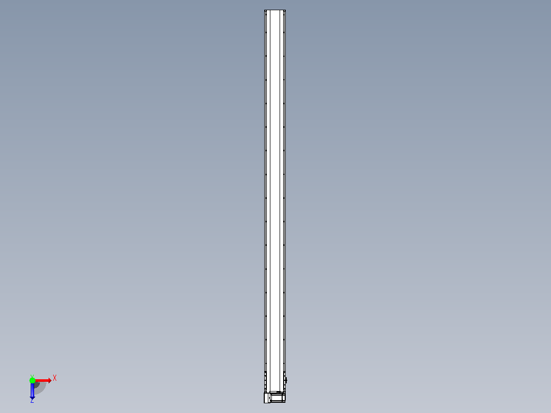 皮带直线轴半封闭可选导轨TPA-HNB-175D-140-L2950-LU-C-P75-N3俯视图