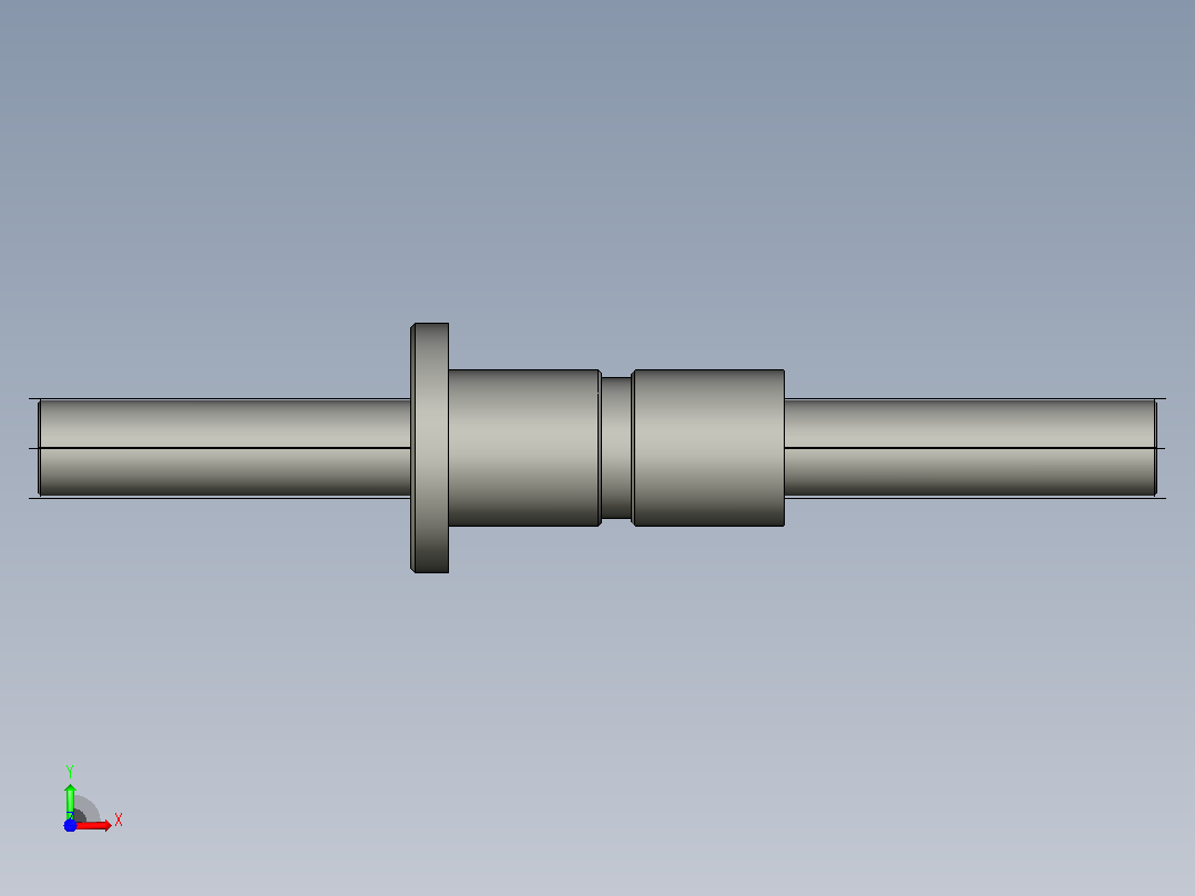 DKFZD3206-6滚珠丝杆3D模型前视图