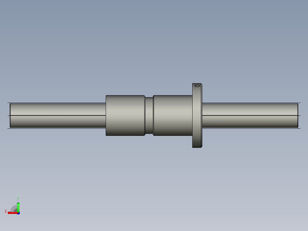 DKFZD3206-6滚珠丝杆3D模型后视图